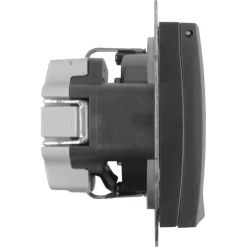 Inbouw Schakelmateriaal|Stopcontacten & Overige Contactdozen > Berker S.1 Enkel Geaard Stopcontact met Klepje Antraciet