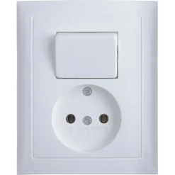 Inbouw Schakelmateriaal|Stopcontacten & Overige Contactdozen > Berker S.1 stopcontact met wisselschakelaar wit