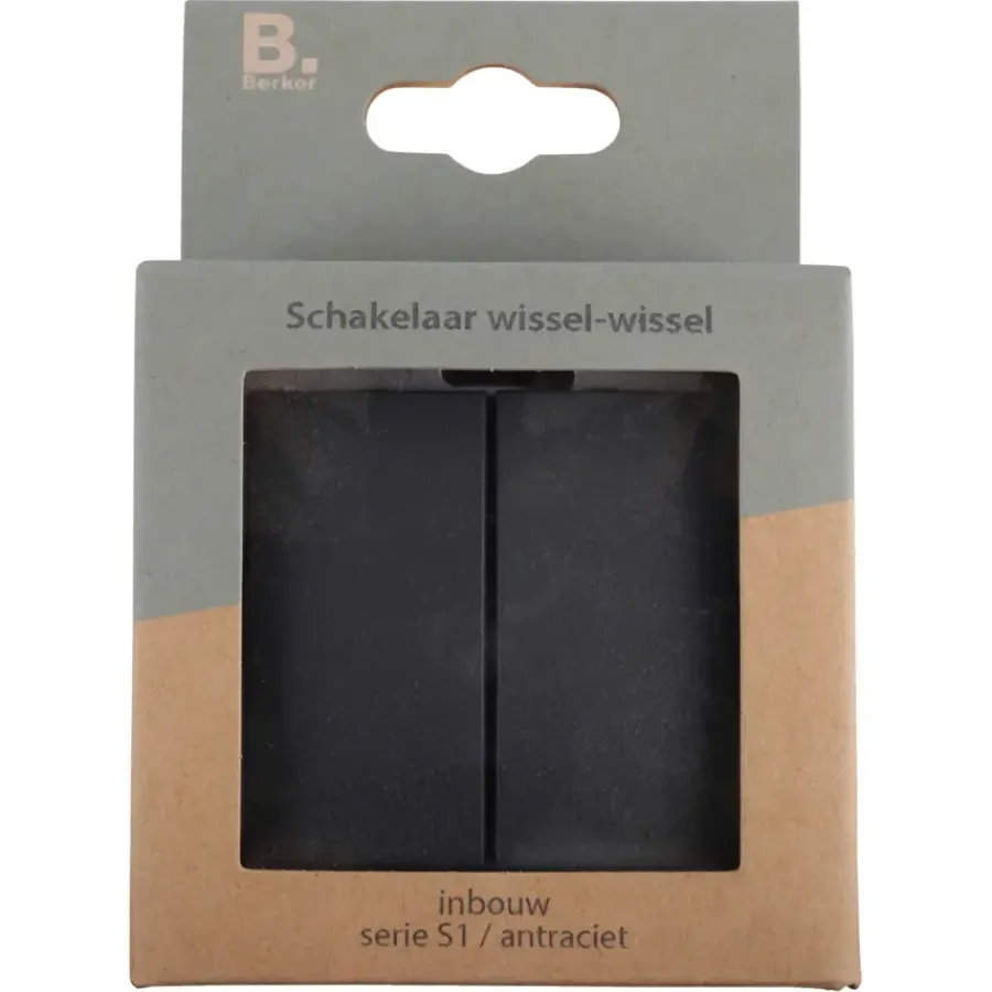 Schakelaars > Berker S.1 wissel-wisselschakelaar antraciet