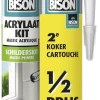 Toebehoren En Benodigdheden > Bison duopack acrylaatkit universeel wit koker 300 ml