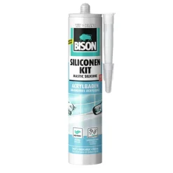 Toebehoren En Benodigdheden|Kitten > Bison siliconenkit acrylbaden koker wit 300 ml