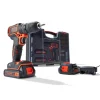 Accuboormachines|Boormachines > BLACK+DECKER accuboormachine BDC718AS2O-QW + 80-delige accessoireset