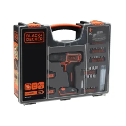 Accuboormachines|Boormachines > BLACK+DECKER accuboormachine BDC718AS2O-QW + 80-delige accessoireset