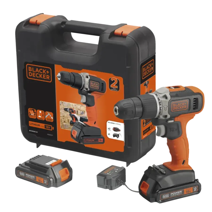 Accuboormachines|Boormachines > BLACK+DECKER accu klopboormachine BCD003C2K-QW