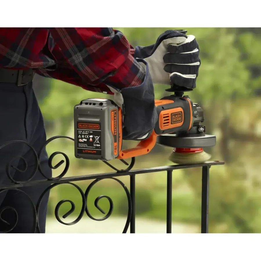Accu Haakse Slijper|Frees, Slijp & Schaafmachines > BLACK+DECKER haakse slijper / slijptol 18V BCG720N-XJ