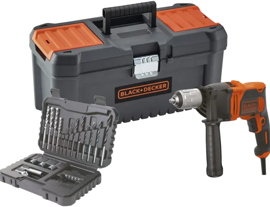 Boormachines > BLACK+DECKER klopboor BEH850KA32-QS in koffer + 32 dlg accessoires
