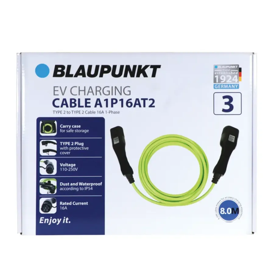 Verlengsnoeren > Blaupunkt Electric Verhicle 1 Fase laadkabel 16Ah capaciteit