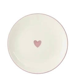 Bord hart roze - h1,5xd20,5cm