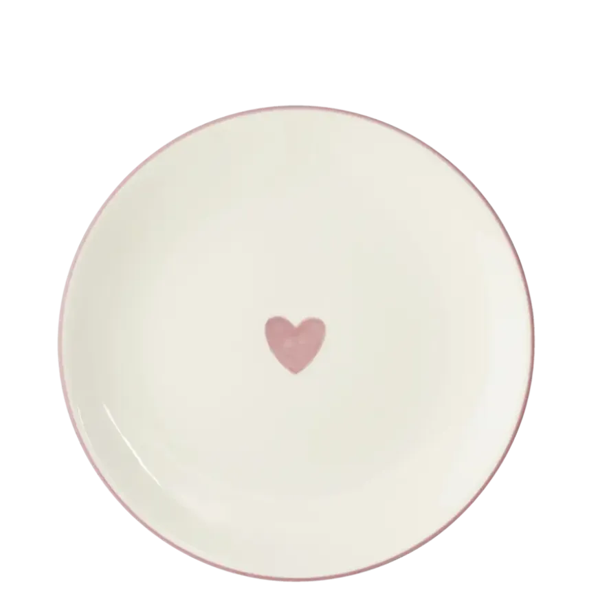 Bord hart roze - h1,5xd20,5cm