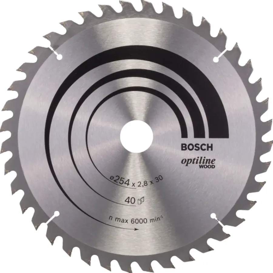 Zaagbladen > Bosch cirkelzaagblad Optiline voor hout 40 tanden - 254 x 30 x 2,8 mm