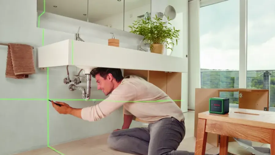 Kruislijnlasers|Waterpassen > Bosch kruislijnlaser Quigo Green incl. statief