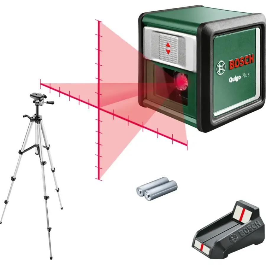 Kruislijnlasers|Waterpassen > Bosch kruislijnlaser Quigo Plus met statief