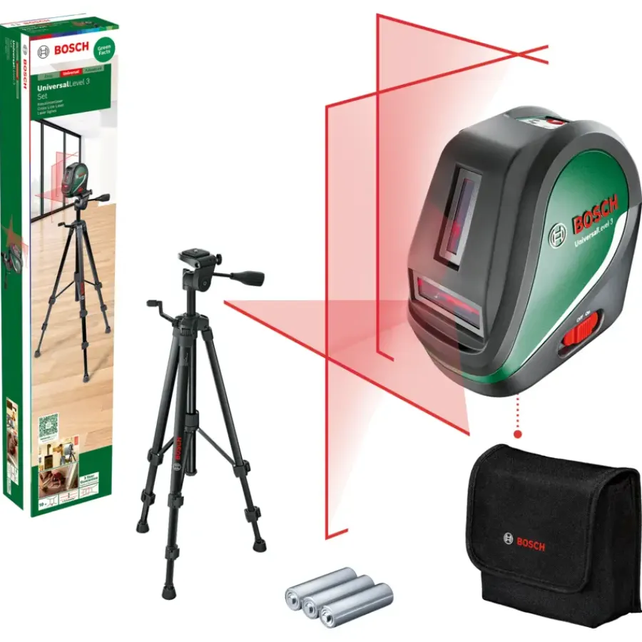 Kruislijnlasers|Waterpassen > Bosch kruislijnlaser UniversalLevel 3 set
