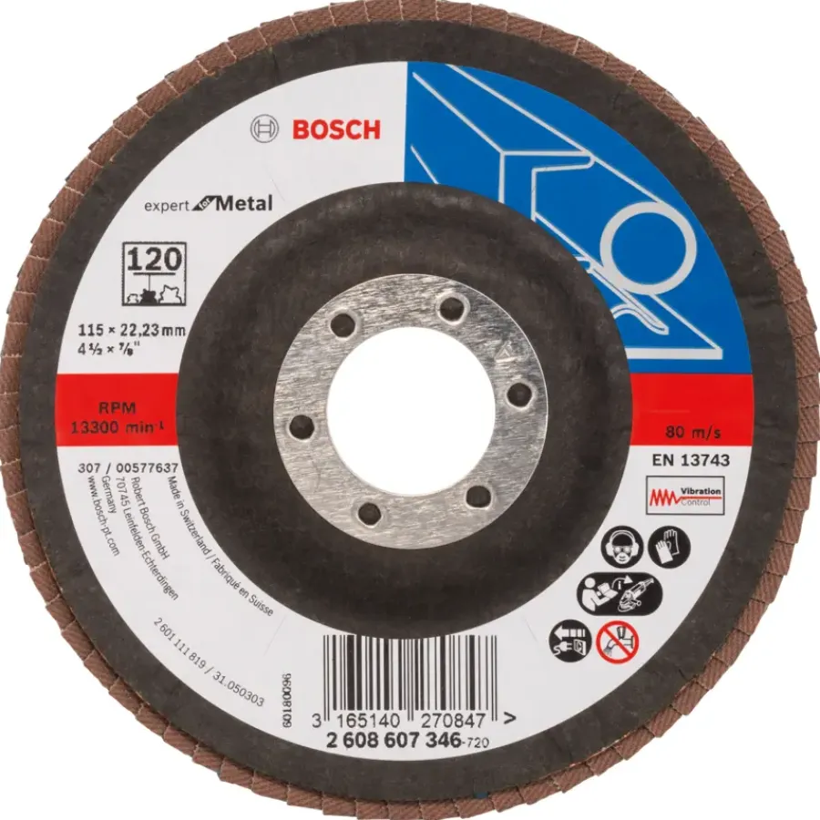 Schuuraccessoires > Bosch Professional Bosch Prof Lamellenschijf X551 115mm K120 metaal