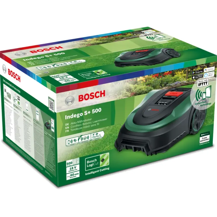 Grasmaaiers|Robotmaaiers > Bosch Robotmaaier Indego S+ 500 m² - 19cm