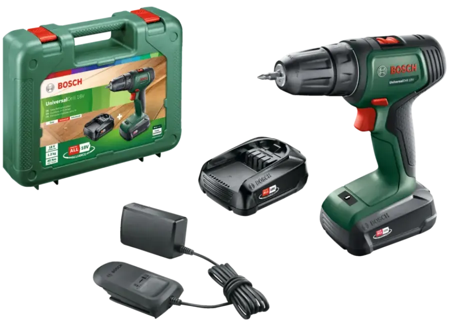 Accuboormachines|Boormachines > Bosch 18V accuboormachine UniversalDrill (incl. 2 accu's 1.5Ah + lader)