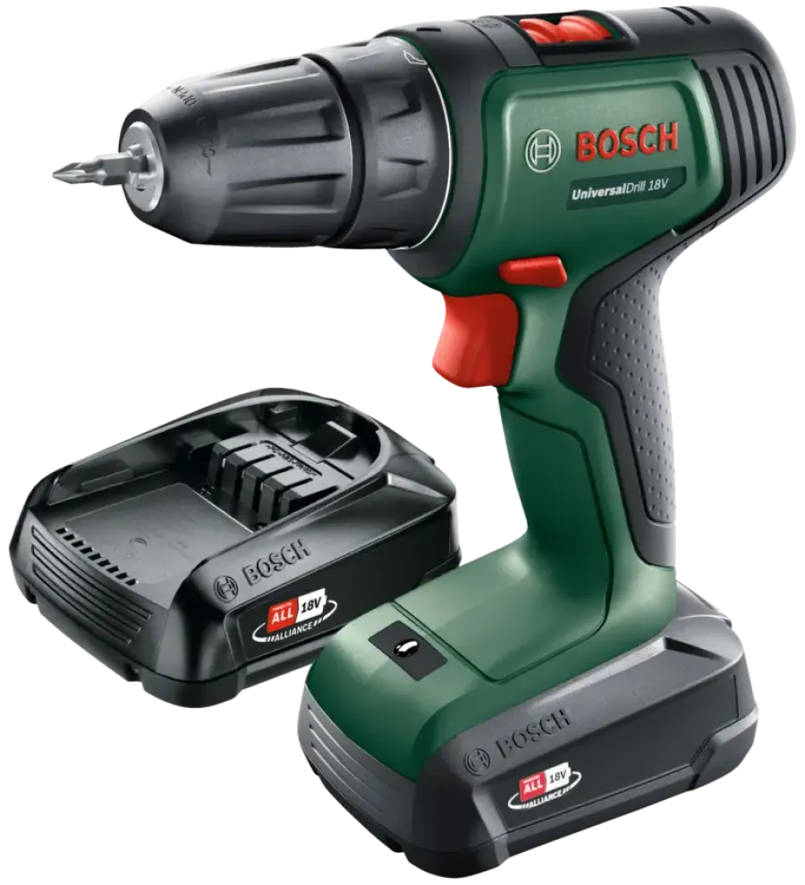 Accuboormachines|Boormachines > Bosch 18V accuboormachine UniversalDrill (incl. 2 accu's 1.5Ah + lader)