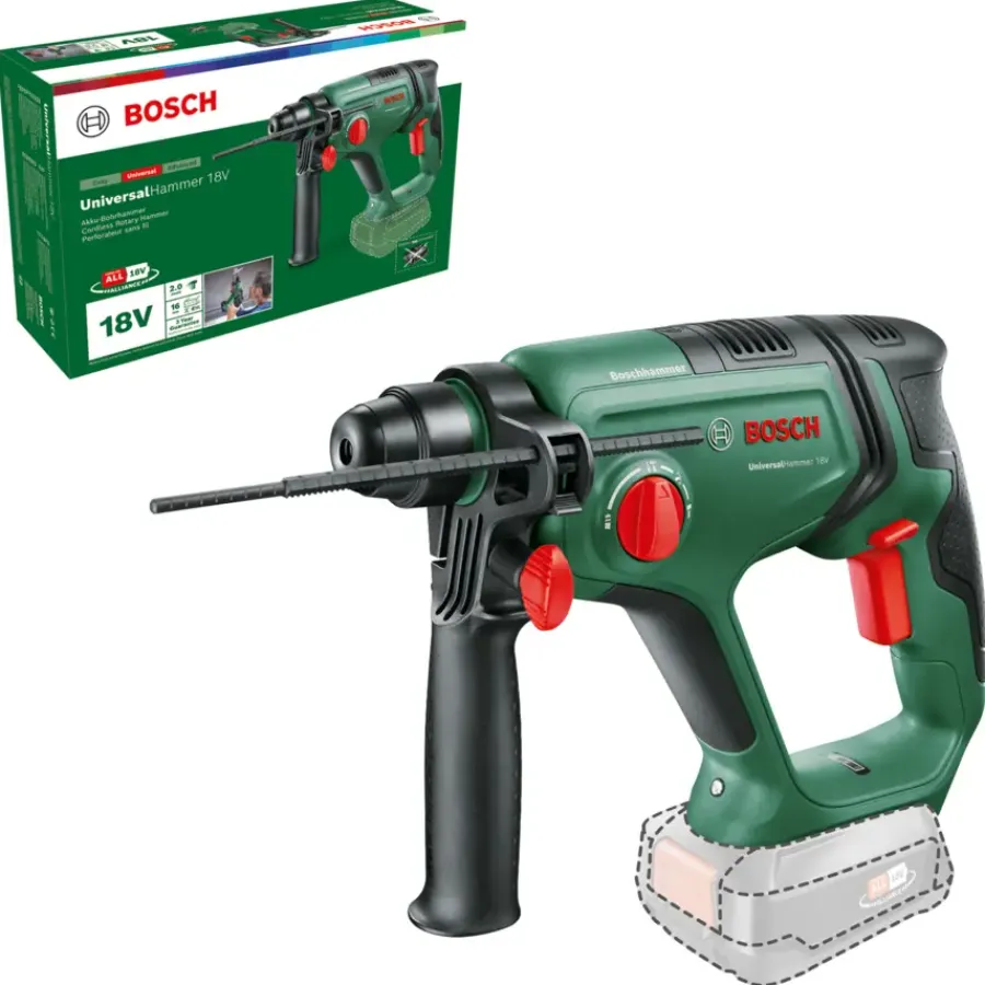 Accuboormachines|Boormachines > Bosch 18V boorhamer UniversalHammer (zonder accu)