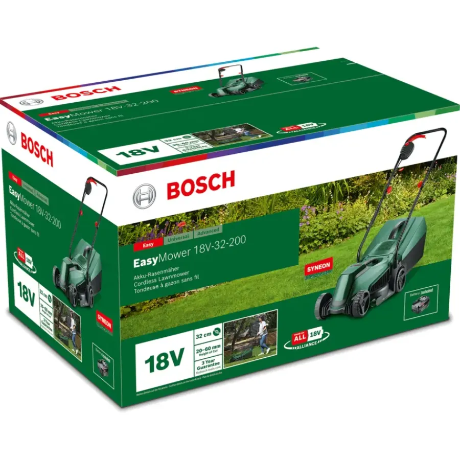Grasmaaiers > Bosch 18V grasmaaier EasyMower incl. 4Ah accu + lader