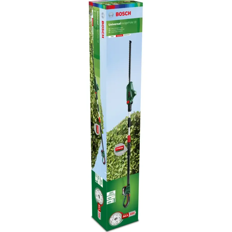 Heggenscharen > Bosch 18V heggenschaar telescopisch UniversalHedgePole (Incl. 2.5Ah accu + lader)