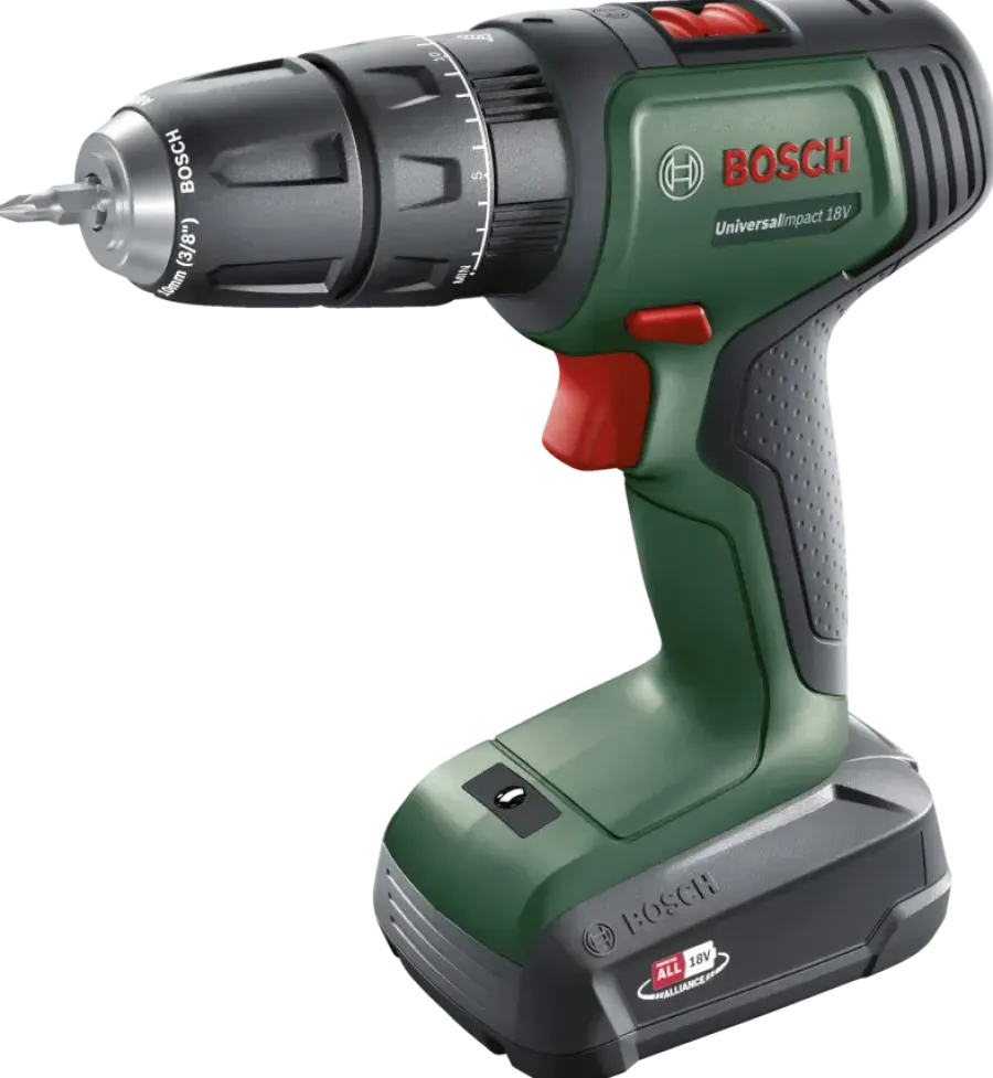 Accuboormachines|Boormachines > Bosch 18V klopboormachine UniversalImpact (Incl. 2 accu's 1.5Ah + lader)