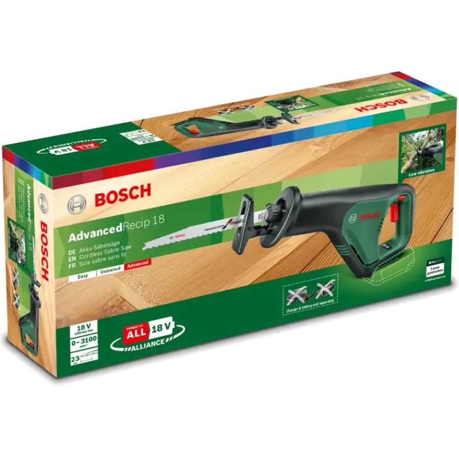 Accu Reciprozaag|Zaagmachines & -tafels > Bosch 18V reciprozaag AdvancedRecip (zonder accu)