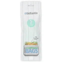 Brabantia afvalzak Perfect Fit S composteerbaar 6l 10 stuks
