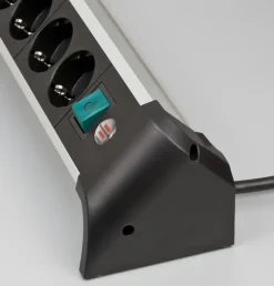 Stekkerdozen > Brennenstuhl Stekkerdoos met schakelaar en USB 4-voudig zwart/grijs 1,8 meter snoer