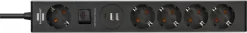 Stekkerdozen > Brennenstuhl stekkerdoos 5-voudig met 2 USB-A en 1 USB-C poort