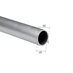 Elektriciteitsbuizen > Geen Buis rond aluminium brut 12x1000x1mm