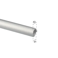 Elektriciteitsbuizen > Geen Buis rond aluminium mat 8x1000x1mm