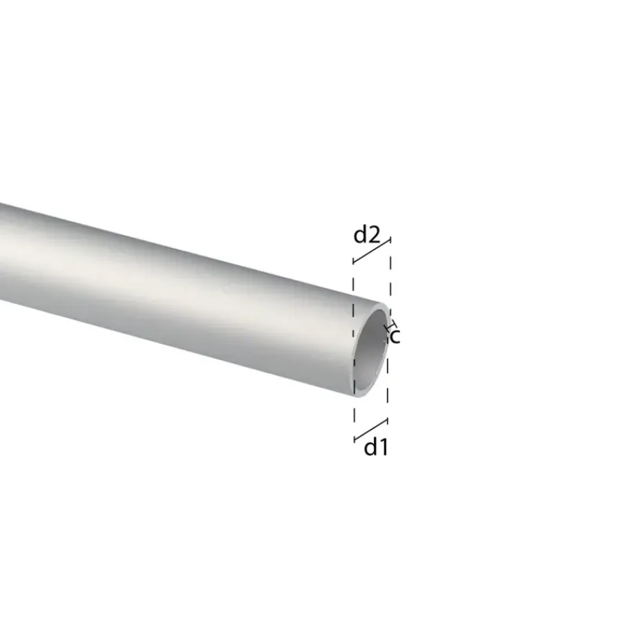 Elektriciteitsbuizen > Geen Buis rond aluminium mat 6x1000x1mm