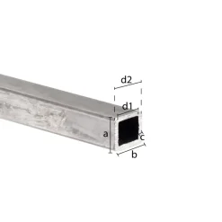 Elektriciteitsbuizen > Geen Buis vierkant staal 15x15x2000x1,5mm