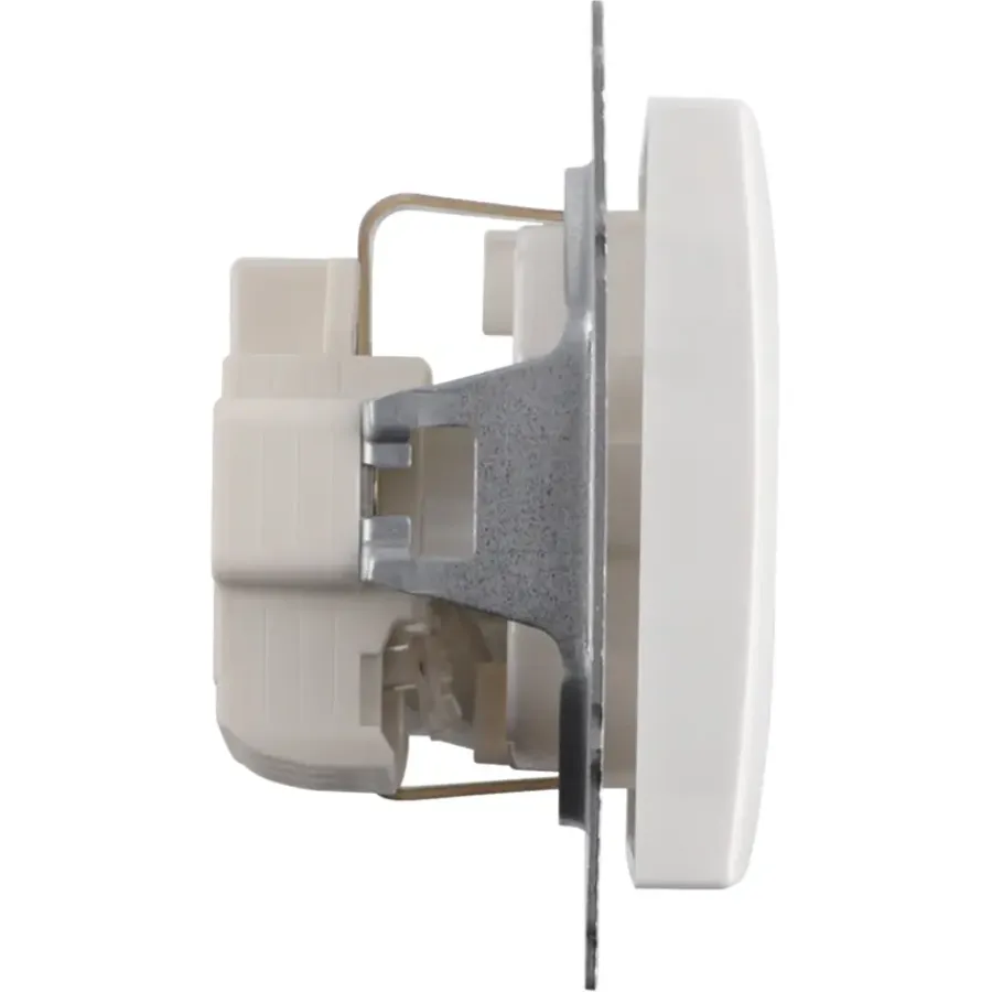 Inbouw Schakelmateriaal|Stopcontacten & Overige Contactdozen > Busch-Jaeger Balance SI Enkel Geaard Stopcontact Wit