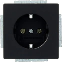 Inbouw Schakelmateriaal|Stopcontacten & Overige Contactdozen > Busch-Jaeger Future Linear Enkel Geaard Stopcontact Zwart