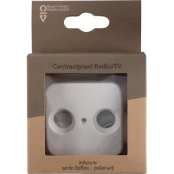 Inbouw Schakelmateriaal|Opbouw Schakelmateriaal > Busch-Jaeger Reflex SI Centraalplaat Radio/TV Wit