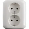 Inbouw Schakelmateriaal|Stopcontacten & Overige Contactdozen > Busch-Jaeger Reflex SI Dubbel Geaard Stopcontact Wit