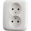 Inbouw Schakelmateriaal|Stopcontacten & Overige Contactdozen > Busch-Jaeger Reflex SI Dubbel Stopcontact Wit