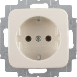 Inbouw Schakelmateriaal|Stopcontacten & Overige Contactdozen > Busch-Jaeger Reflex SI Enkel Geaard Stopcontact Crème