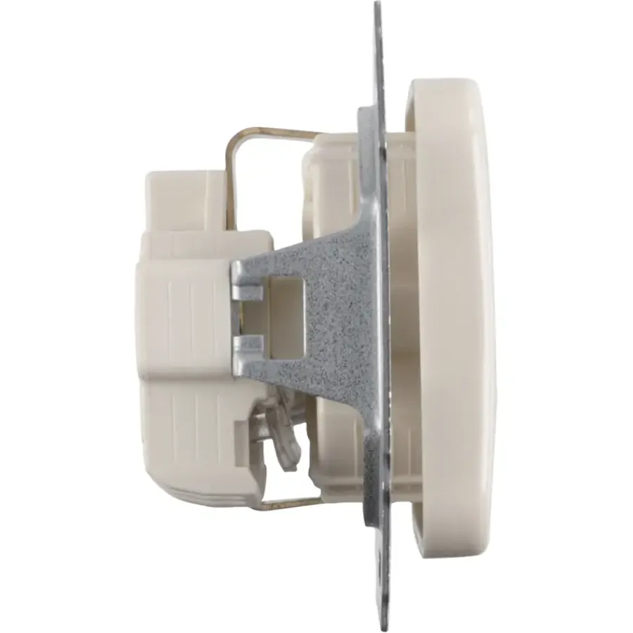 Inbouw Schakelmateriaal|Stopcontacten & Overige Contactdozen > Busch-Jaeger Reflex SI Enkel Geaard Stopcontact Crème