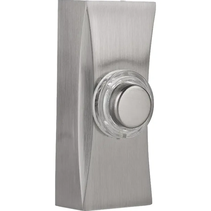 Intercoms & Deurbellen|Elektronische Beveiliging > Byron 7960 beldrukker mat nikkel bedraad