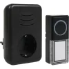 Intercoms & Deurbellen|Elektronische Beveiliging > Byron DBY-22357 Draadloze deurbel Complete set met stopcontact 150m Zwart