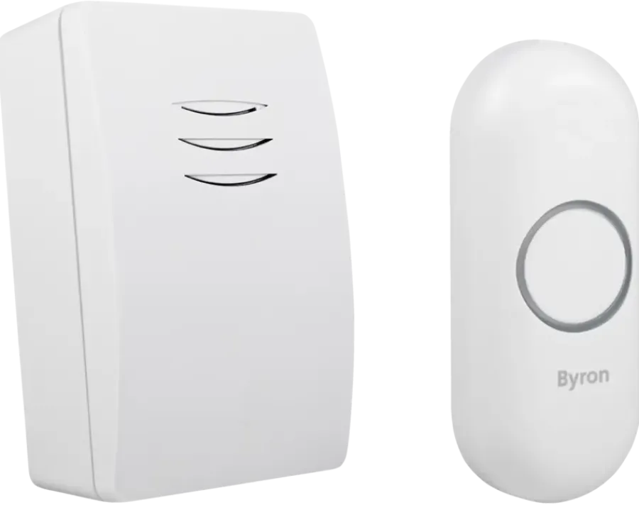 Intercoms & Deurbellen|Elektronische Beveiliging > Byron DBY-21131 Draadloze deurbelset batterij 100m