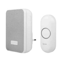 Intercoms & Deurbellen|Elektronische Beveiliging > Byron DBY-22322 Draadloze deurbelset plugin 150m
