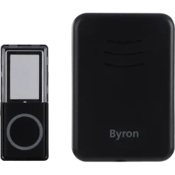 Intercoms & Deurbellen|Elektronische Beveiliging > Byron DBY-22352 Draadloze deurbelset plugin 150m Zwart