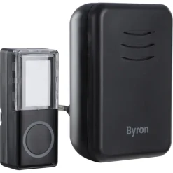 Intercoms & Deurbellen|Elektronische Beveiliging > Byron DBY-22352 Draadloze deurbelset plugin 150m Zwart