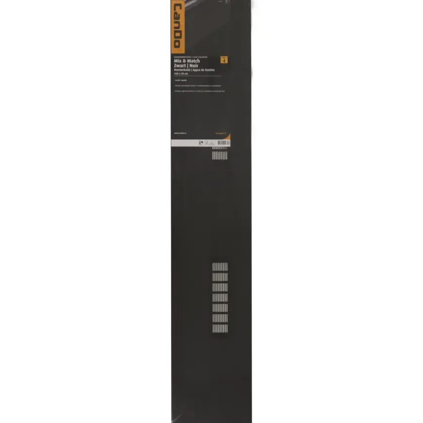 CanDo Vensterbank Radiatorbekleding Zwart MDF 160x30 cm