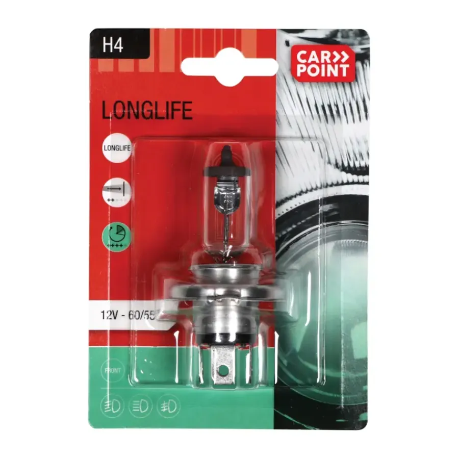 Autolampen > Carpoint autolamp H4 Longlife 12V 60/55W