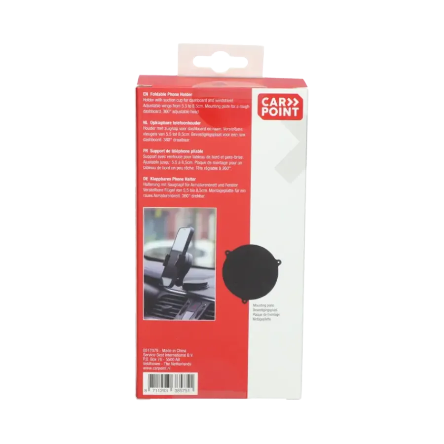 Interieuraccessoires > Carpoint Draagbare Opklapbare Smartphone Houder Klem Rond