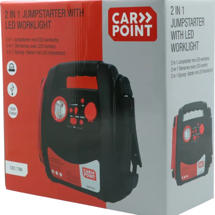 Overige Elektrisch Gereedschap Accessoires > Carpoint Jumpstarter 12V/7AH 2in1 LED